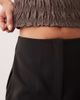 Miss Selfridge Miss Selfridge seam detail wide leg tailored pants with cuffed hem in black - 3