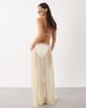 Miss Selfridge Miss Selfridge sheer chiffon frill detailed tie beach sarong in butter-Yellow - 2