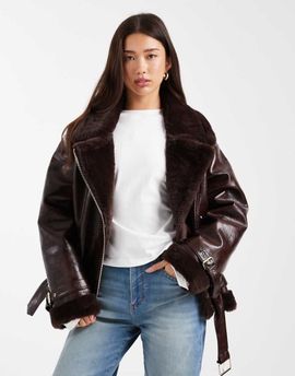 Miss Selfridge Miss Selfridge shiny aviator in burgundy-Red