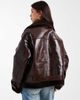 Miss Selfridge Miss Selfridge shiny aviator in burgundy-Red - 2