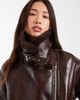 Miss Selfridge Miss Selfridge shiny aviator in burgundy-Red - 4