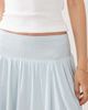 Miss Selfridge Miss Selfridge shirred waist handkerchief hem mini skirt in blue - 3