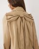 Miss Selfridge Miss Selfridge short trench coat with bow back detail in tan-Neutral - 4