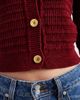 Miss Selfridge Miss Selfridge slouchy cardigan in burgundy-Red - 3
