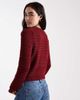 Miss Selfridge Miss Selfridge slouchy cardigan in burgundy-Red - 4