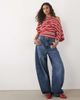 Miss Selfridge Miss Selfridge slouchy top in stripe-MULTI - 2