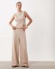 Miss Selfridge Miss Selfridge soft rib wide leg pants - part of a set-Neutral - 1