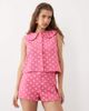 Miss Selfridge Miss Selfridge soft ribbed shorts in pink polka dot - 2