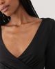 Miss Selfridge Miss Selfridge soft touch wrap corset seamed top in black - 3