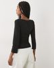 Miss Selfridge Miss Selfridge soft touch wrap corset seamed top in black - 4