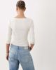 Miss Selfridge Miss Selfridge soft touch wrap corset seamed top in cream-Blonde - 4