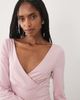 Miss Selfridge Miss Selfridge soft touch wrap corset seamed top in pink-Purple - 1