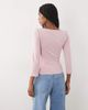 Miss Selfridge Miss Selfridge soft touch wrap corset seamed top in pink-Purple - 4