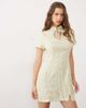 Miss Selfridge Miss Selfridge spun mandarin mini dress in yellow ditsy - 1
