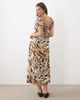 Miss Selfridge Miss Selfridge spun puff sleeve maxi dress in animal-Multi - 3