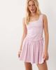 Miss Selfridge Miss Selfridge square neck mini dress in pink gingham - 1