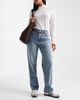 Miss Selfridge Miss Selfridge straight leg jean in mid wash-Blue - 1
