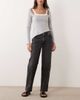 Miss Selfridge Miss Selfridge straight leg jeans in black wash - 1
