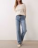 Miss Selfridge Miss Selfridge straight leg jeans in dirty wash-Blue - 1
