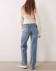 Miss Selfridge Miss Selfridge straight leg jeans in dirty wash-Blue - 3