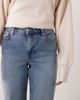 Miss Selfridge Miss Selfridge straight leg jeans in dirty wash-Blue - 4