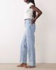 Miss Selfridge Miss Selfridge straight leg jeans in mid blue lace print - 3