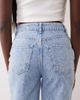 Miss Selfridge Miss Selfridge straight leg jeans in mid blue lace print - 4