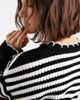 Miss Selfridge Miss Selfridge striped chunky sweater in black and white-Multi - 2