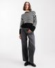 Miss Selfridge Miss Selfridge striped chunky sweater in black and white-Multi - 3