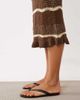 Miss Selfridge Miss Selfridge striped crochet midi dress in brown - 2