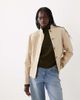 Miss Selfridge Miss Selfridge strong shoulder high neck belted shorter length trench-Neutral - 1