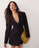 Miss Selfridge Miss Selfridge strong shoulders cinched blazer dress in black - 1