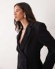 Miss Selfridge Miss Selfridge strong shoulders cinched blazer dress in black - 3