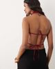 Miss Selfridge Miss Selfridge tailored backless halter top in cherry-pink - 2
