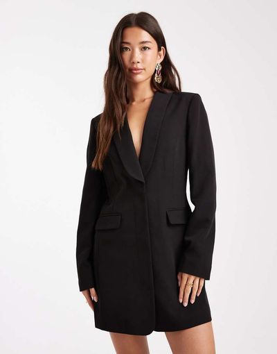 Miss Selfridge Miss Selfridge tailored blazer dress in black