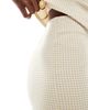 Miss Selfridge Miss Selfridge tailored capri pants in neutral gingham - part of a set - 3