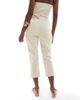 Miss Selfridge Miss Selfridge tailored capri pants in neutral gingham - part of a set - 4