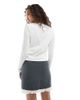 Miss Selfridge Miss Selfridge tailored double layer skirt in gray - 3