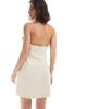 Miss Selfridge Miss Selfridge tailored halter mini dress in cream-White - 3