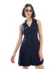 Miss Selfridge Miss Selfridge tailored halter neck mini dress in navy-White - 1