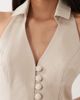 Miss Selfridge Miss Selfridge tailored halter top in stone - part of a set-White - 2