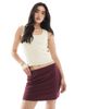 Miss Selfridge Miss Selfridge tailored mini skirt in fig-Purple - 1
