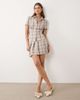 Miss Selfridge Miss Selfridge tailored mini skirt in neutral plaid - part of a set-Multi - 1