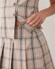 Miss Selfridge Miss Selfridge tailored mini skirt in neutral plaid - part of a set-Multi - 3