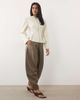 Miss Selfridge Miss Selfridge tailored power shoulder peplum blazer in ivory-White - 2