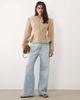 Miss Selfridge Miss Selfridge tailored power shoulder peplum blazer in neutral-pink - 2