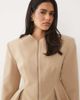 Miss Selfridge Miss Selfridge tailored power shoulder peplum blazer in neutral-pink - 3