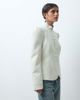 Miss Selfridge Miss Selfridge tailored puff sleeve jacket in ivory-White - 1