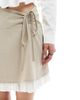 Miss Selfridge Miss Selfridge tailored ruffle hem mini skirt in stone-Brown - 2