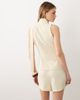 Miss Selfridge Miss Selfridge tailored scarf-neck vest in buttermilk - part of a set-Yellow - 4
